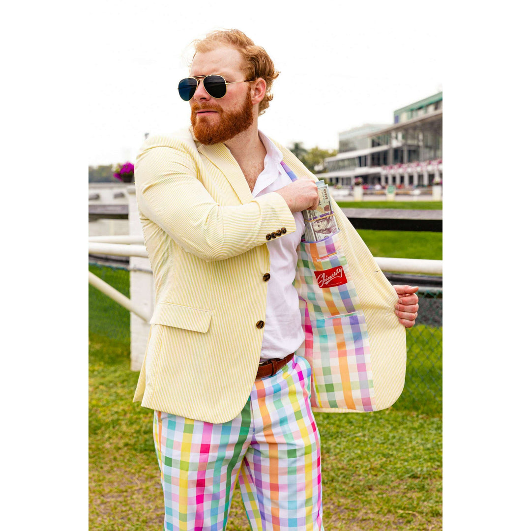 The Savannah Swinger | Yellow Derby Seersucker Suit