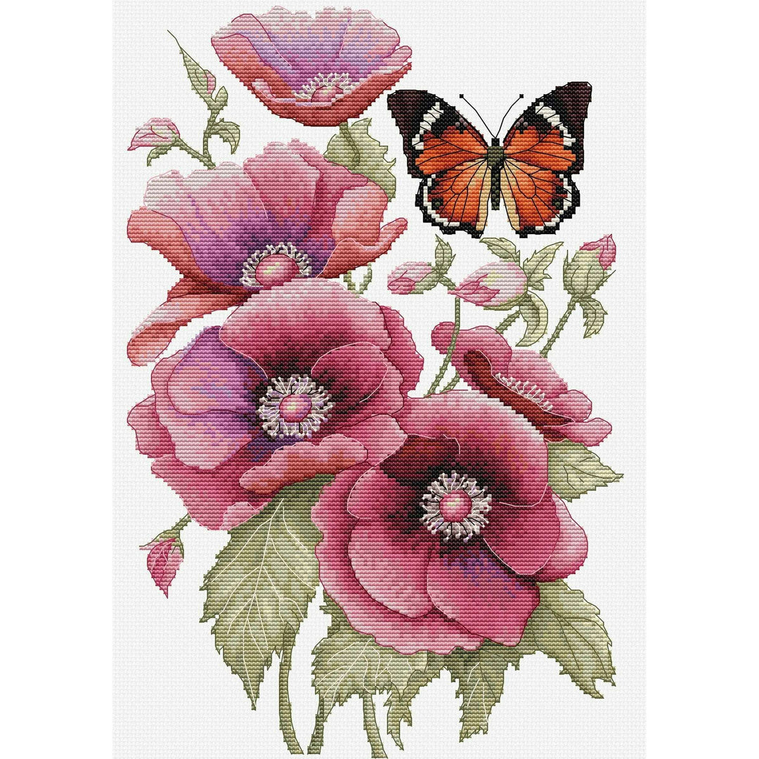 The Scent of Anemones B7037L Counted Cross-Stitch Kit