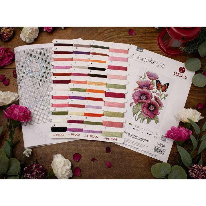 The Scent of Anemones B7037L Counted Cross-Stitch Kit