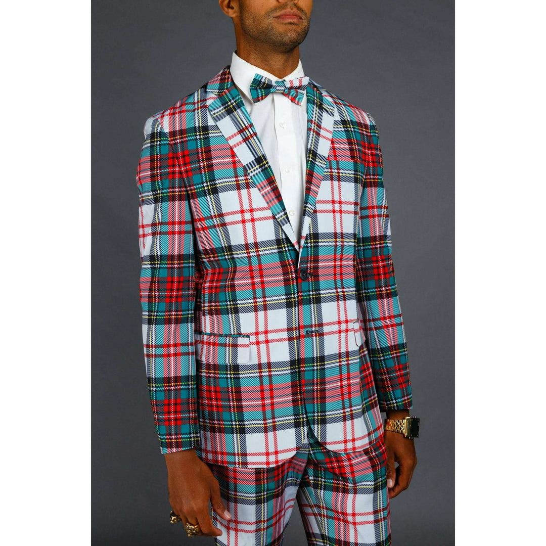 The Scotch on the Rocks | White Plaid Christmas Suit