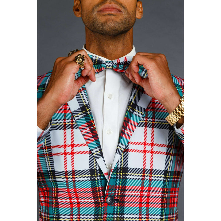 The Scotch on the Rocks | White Plaid Christmas Suit