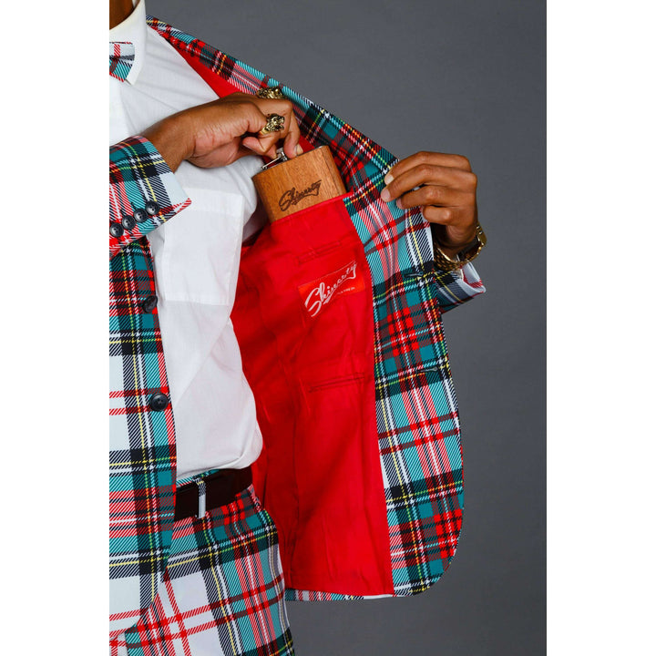 The Scotch on the Rocks | White Plaid Christmas Suit