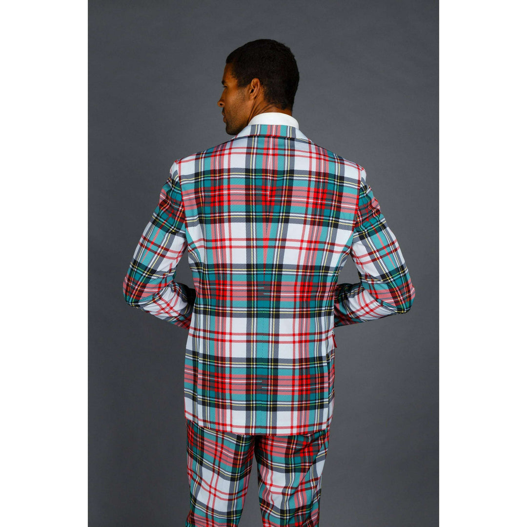 The Scotch on the Rocks | White Plaid Christmas Suit