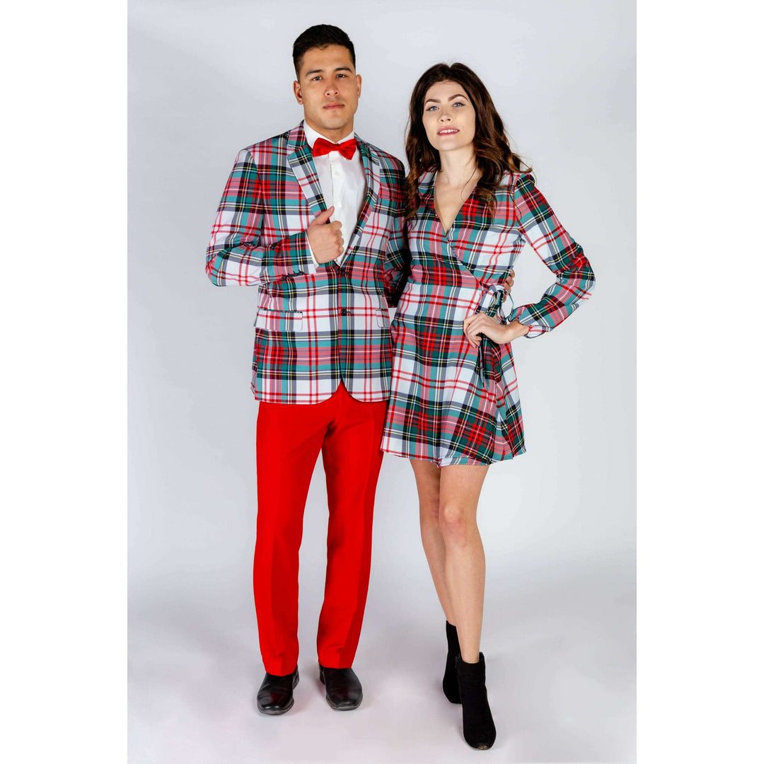 The Scotch on the Rocks | White Plaid Christmas Suit