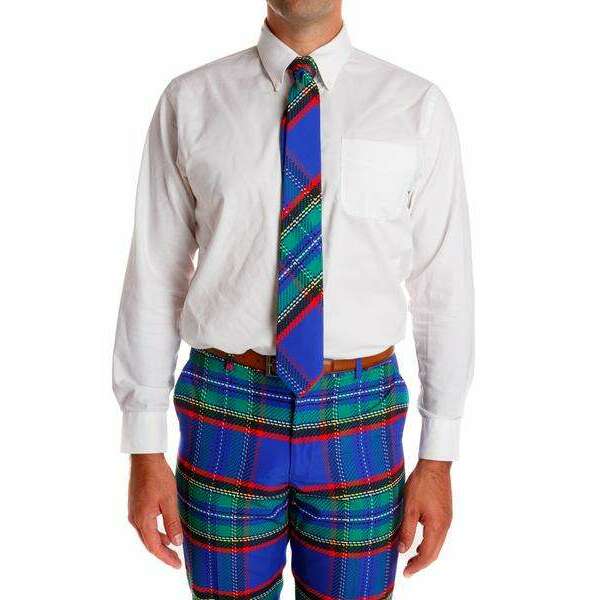 The Shag 'N Bag | Blue Plaid Christmas Tie