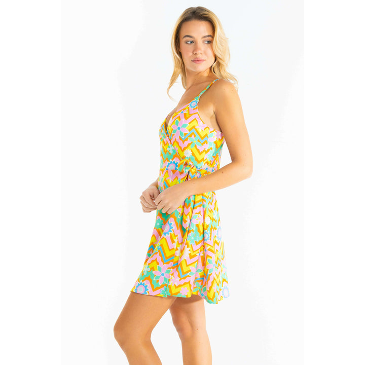The Solar Flower | Trippy Floral Strappy Dress