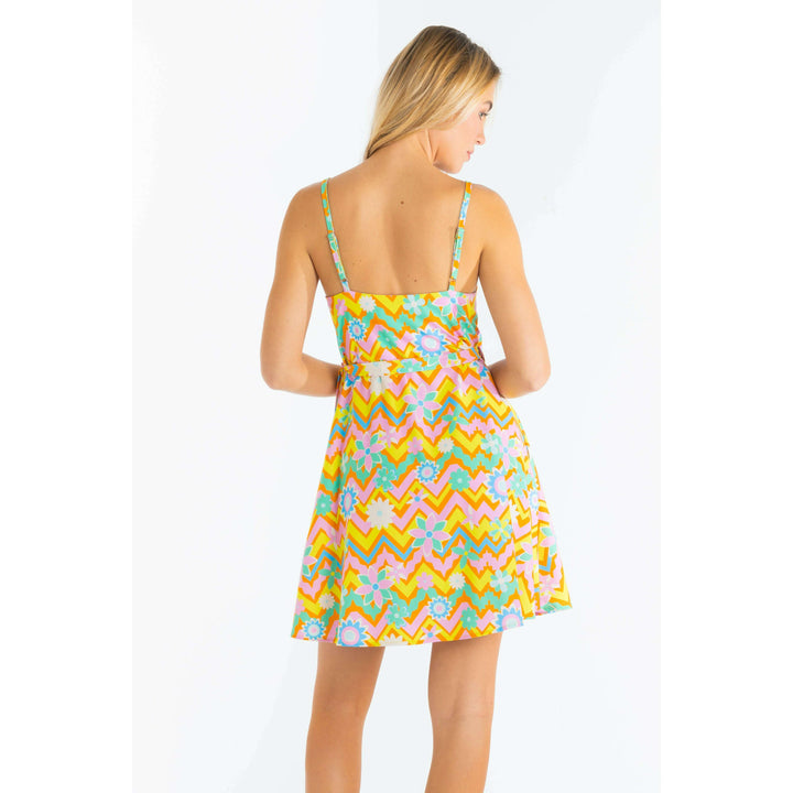 The Solar Flower | Trippy Floral Strappy Dress