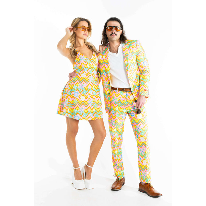 The Solar Flower | Trippy Floral Strappy Dress