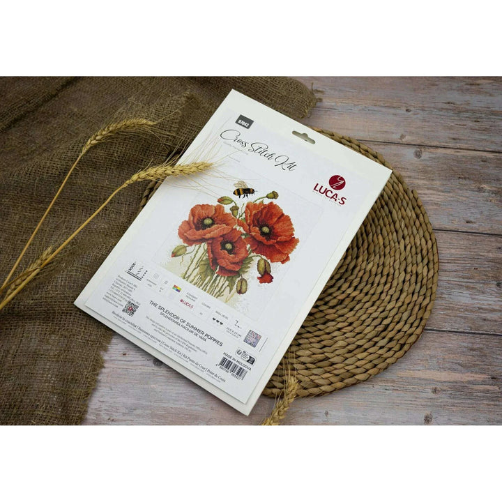 The Splendor of Summer Poppies B7042L Counted Cross-Stitch Kit