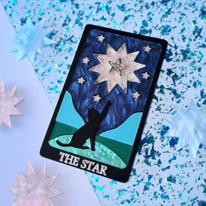 The Star Cat Tarot Card Brooch by Cherryloco Jewellery 4