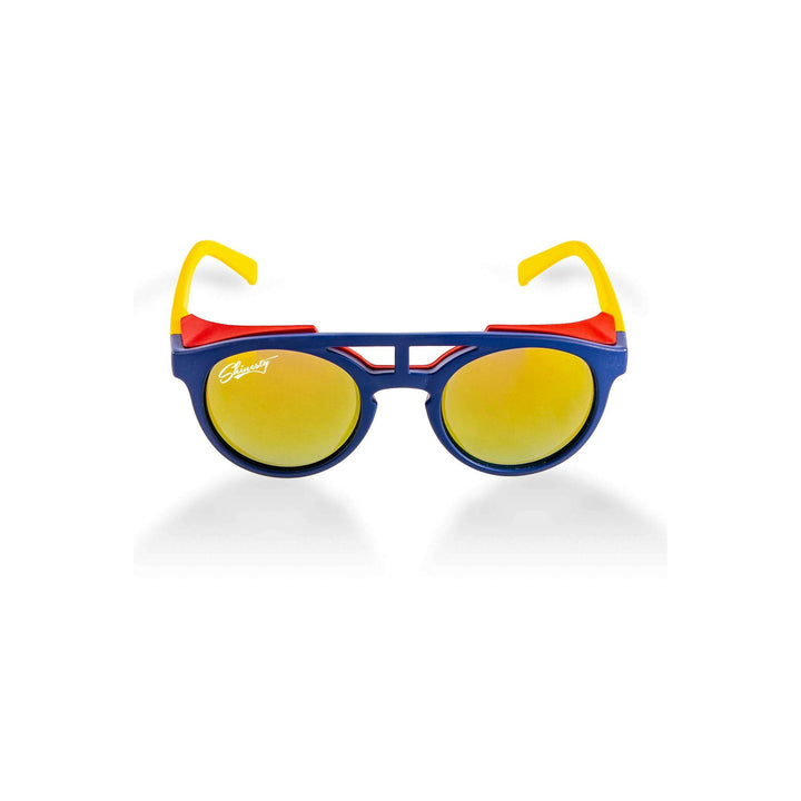 The Sun Cafe | Navy And Yellow Glacier Sunglasses