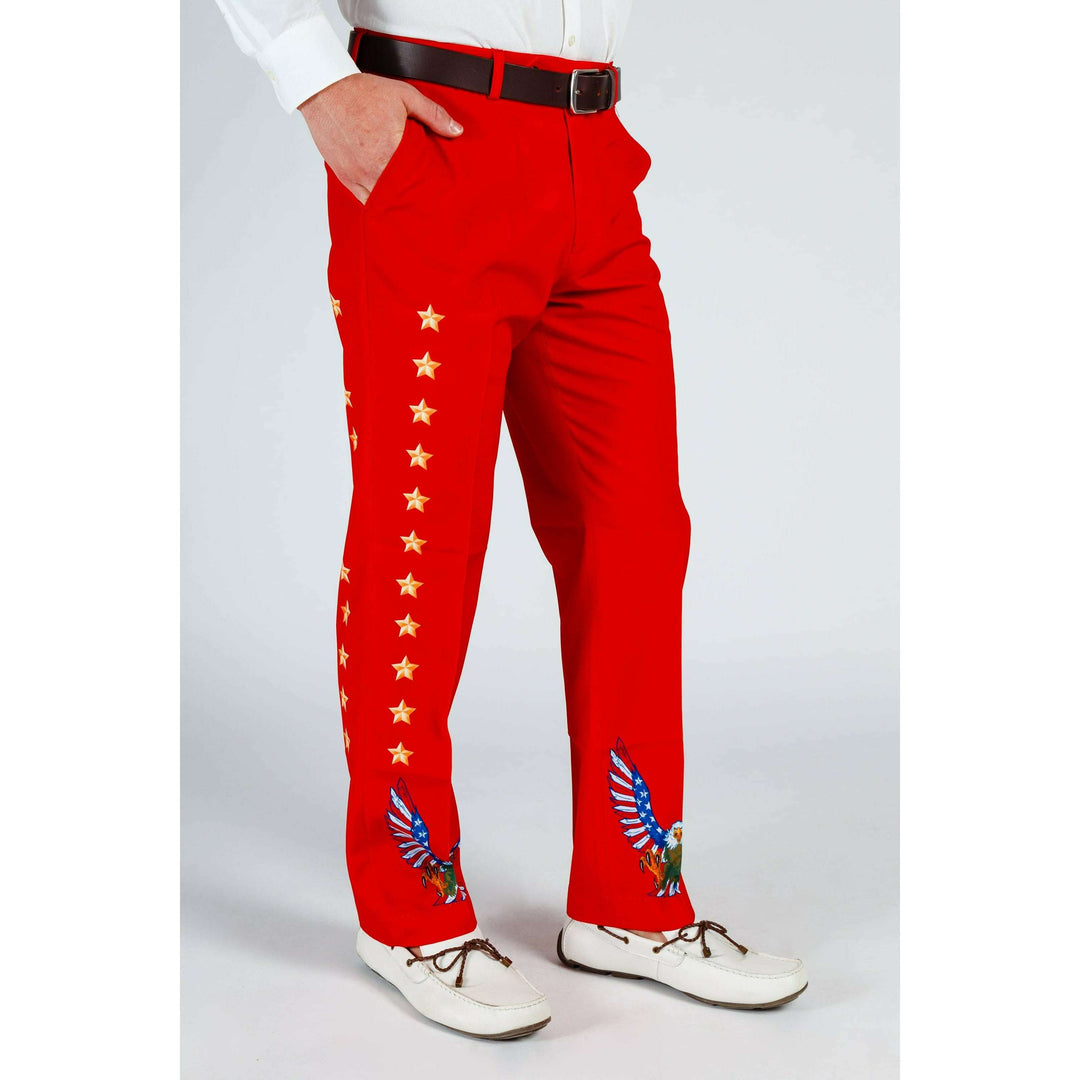 The Sunday Best | Red USA Eagle Pants