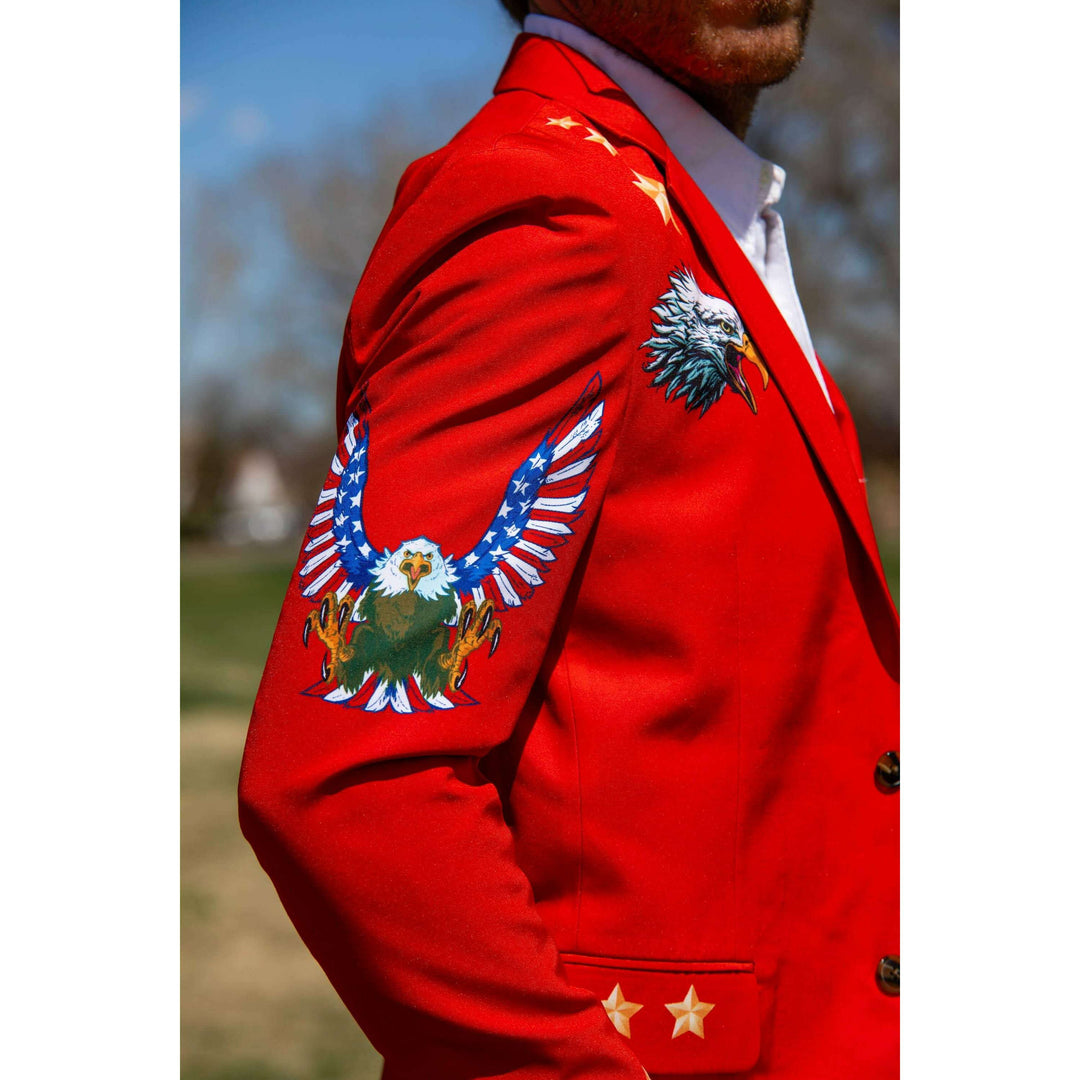 The Sunday Best | Western Style Red USA Suit