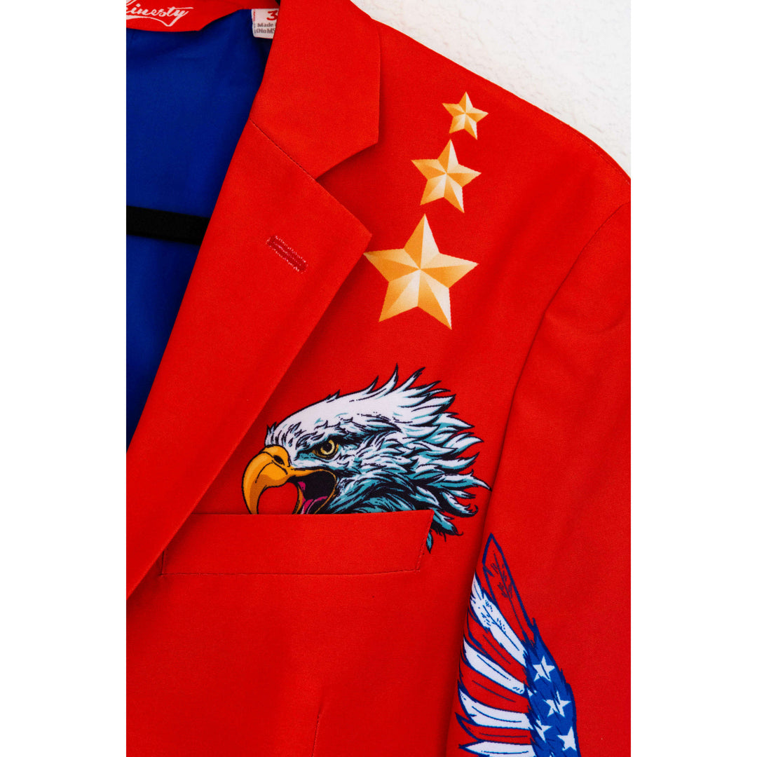 The Sunday Best | Western Style Red USA Suit