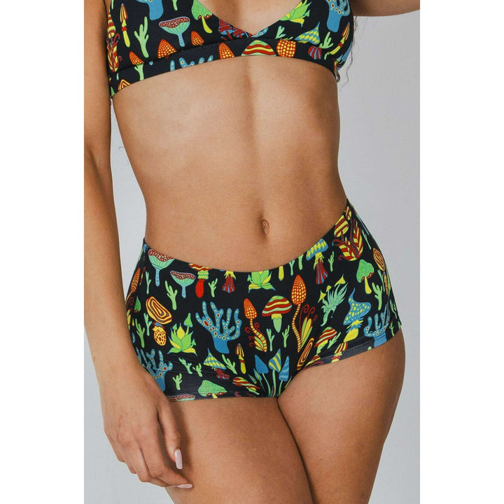 The Super Shroom | Neon Mushrooms Modal Boyshort Underwear