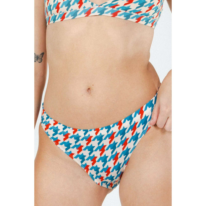 The Swanky | Retro Houndstooth Modal Bikini Underwear