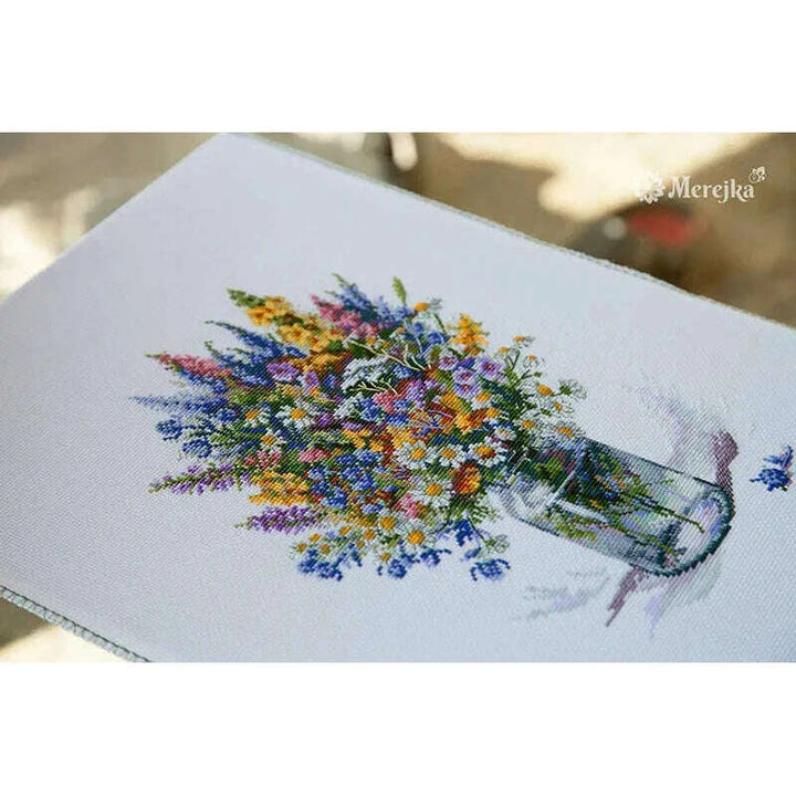 The Thistle Bouquet K-96 Counted Cross-Stitch Kit