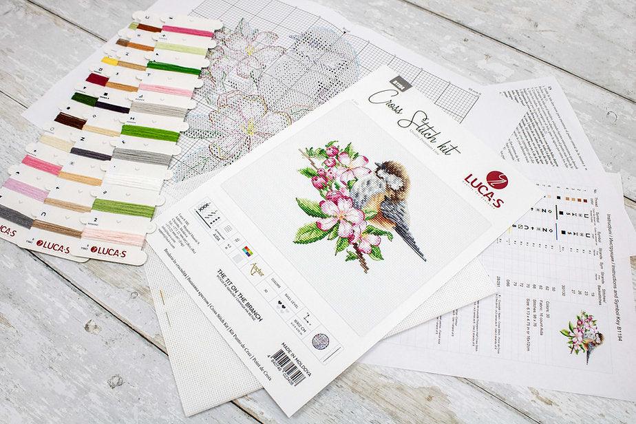 The tit on the branch B1194L Counted Cross-Stitch Kit