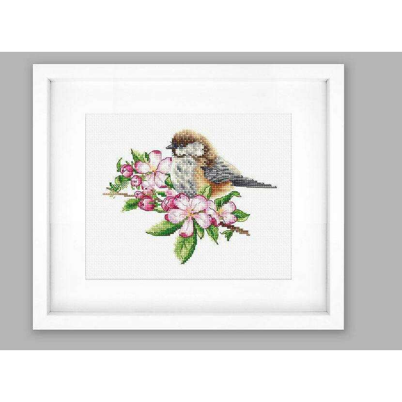 The tit on the branch B1194L Counted Cross-Stitch Kit