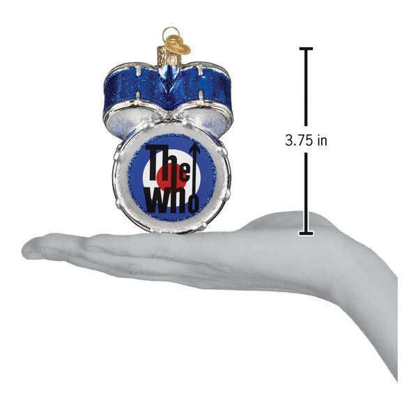 Old World Christmas The Who Drum Set Blown Glass Ornament
