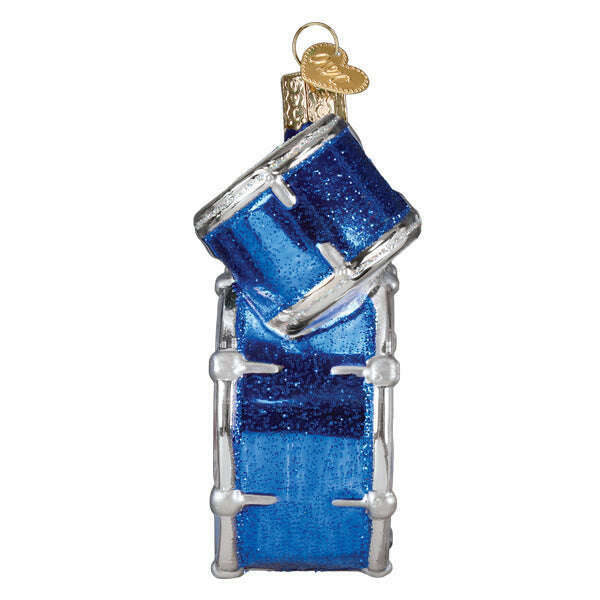 Old World Christmas The Who Drum Set Blown Glass Ornament