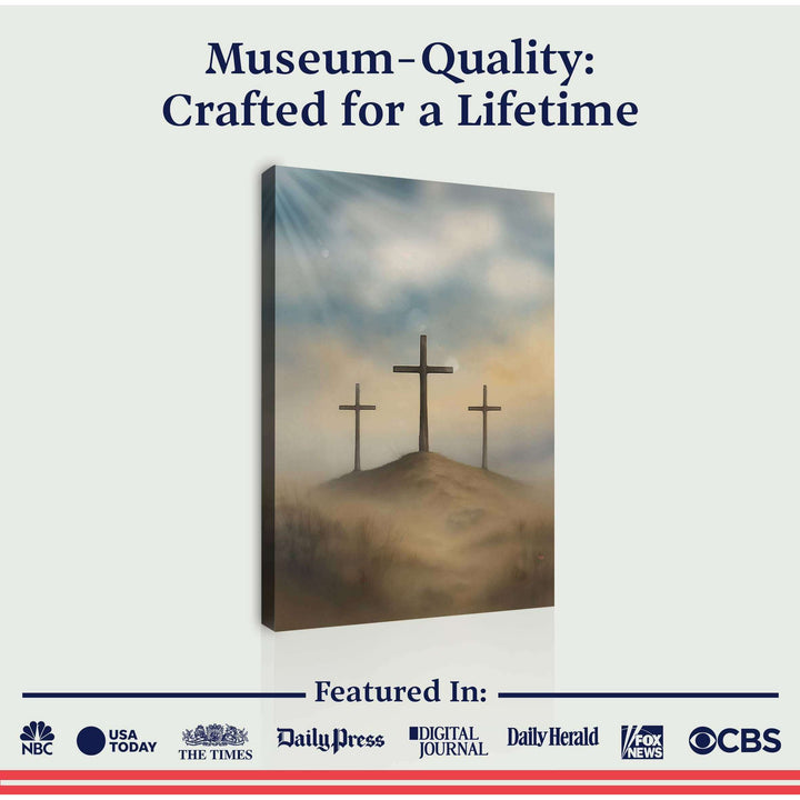 Three Crosses on Calvary Faith Wall Art II