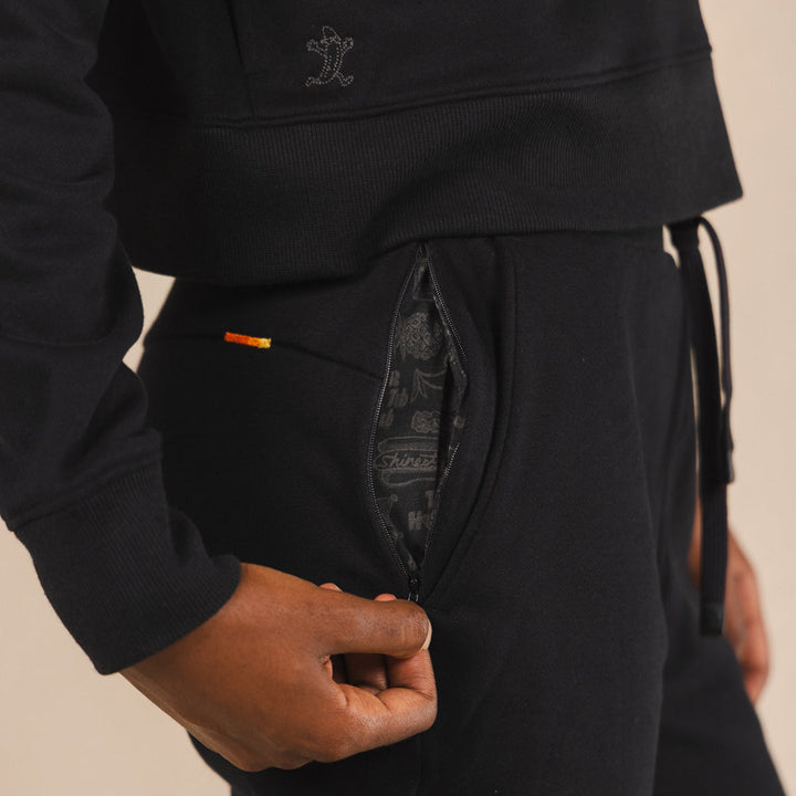 The Threat Level Midnight | Black Sexy Terry™ Women’s Lounge Joggers