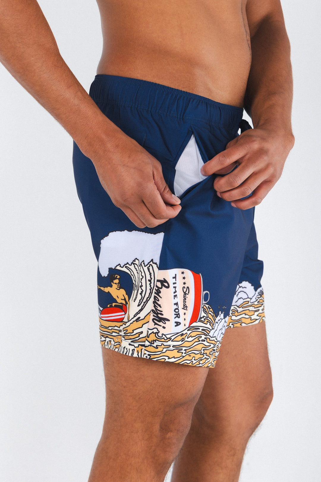 The Tidal Lager | Beer Surfer Ball Hammock® Pouch 5" Swim Trunks
