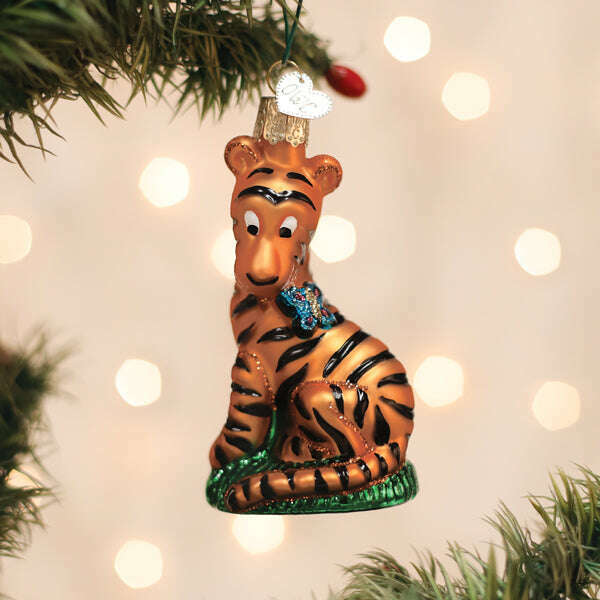 Old World Christmas Tigger Blown Glass Ornament