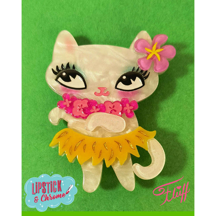 Miss Fluff Tiki Bundle — 3 Tropical Brooches | Lipstick & Chrome – view 3
