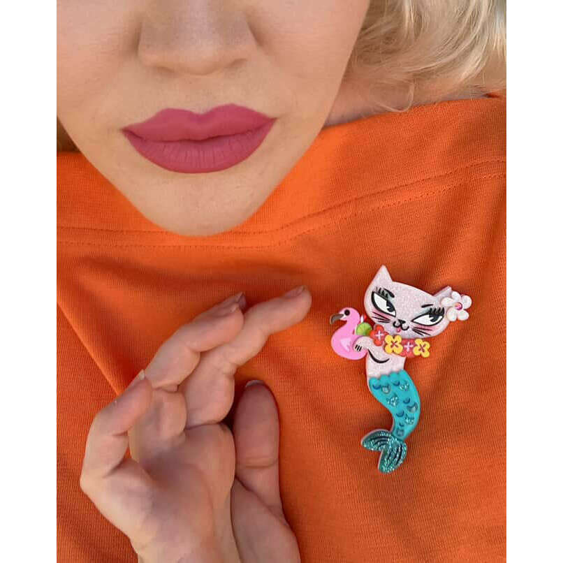Tiki Merkitty Brooch by Miss Fluff x Lipstick & Chrome – view 3