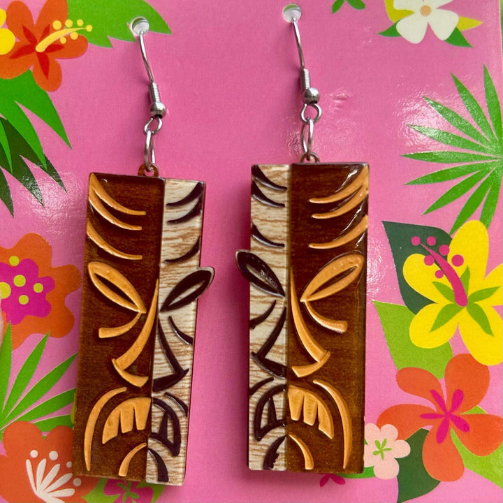 Tiki Totem Earrings by Miss Fluff x Lipstick & Chrome – view 6