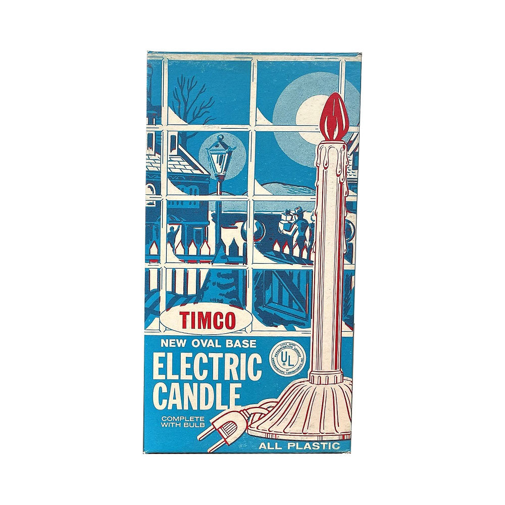 Timco Electric Candle Christmas Lights Box Wood Cutout-10"