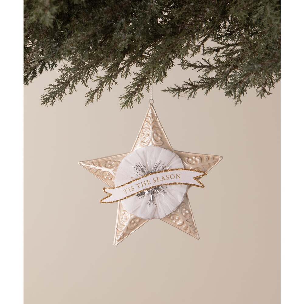 Tis the Season Star Ornament by Bethany Lowe Designs