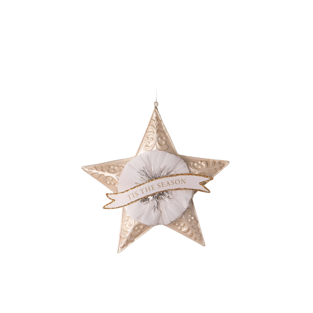 Tis the Season Star Ornament by Bethany Lowe Designs