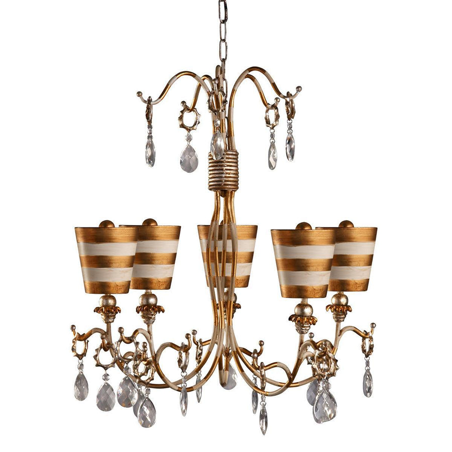 Tivoli Gold 5 Light Chandelier By Flambeau Lighting - Quirks!