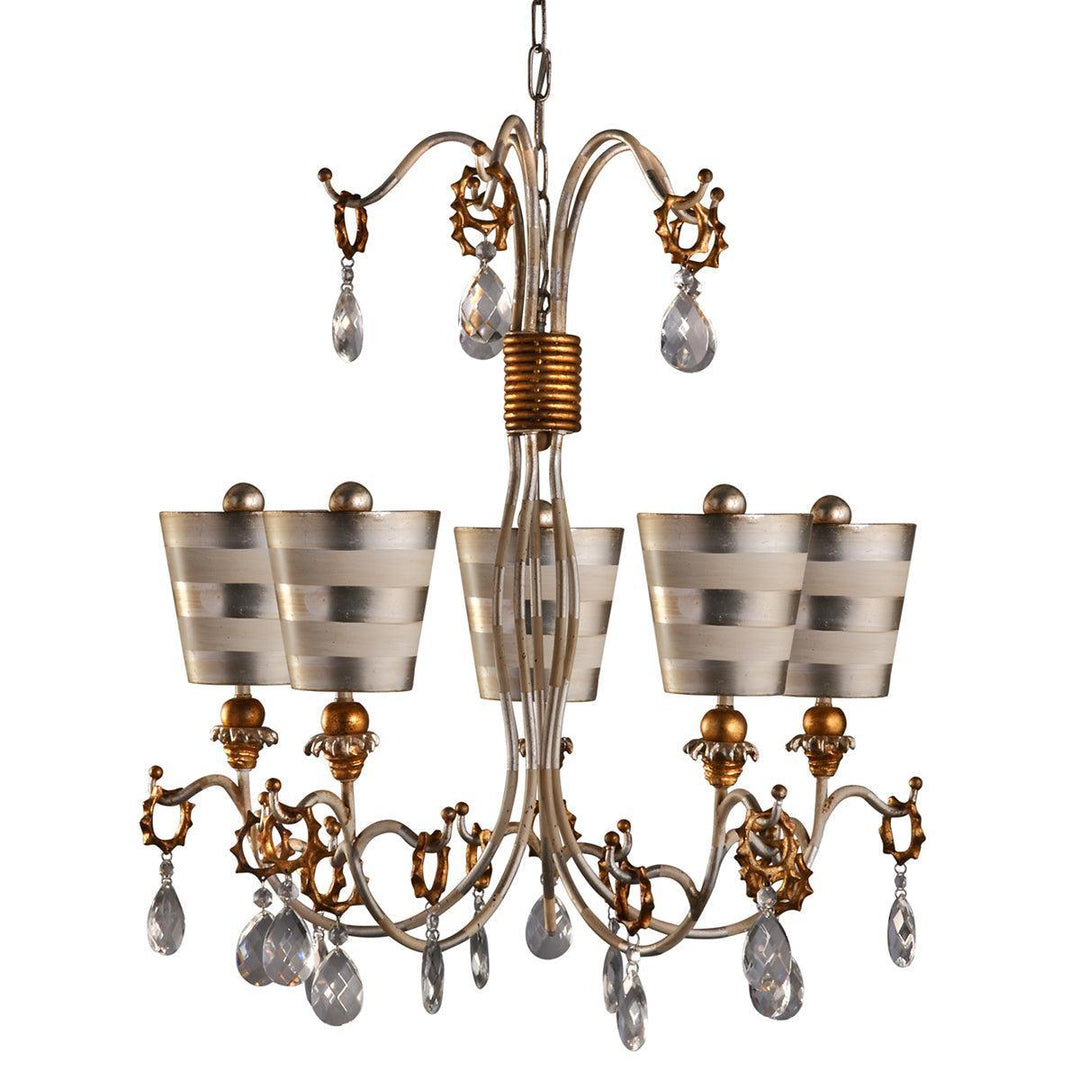 Tivoli Silver 5 Light Chandelier By Flambeau Lighting - Quirks!