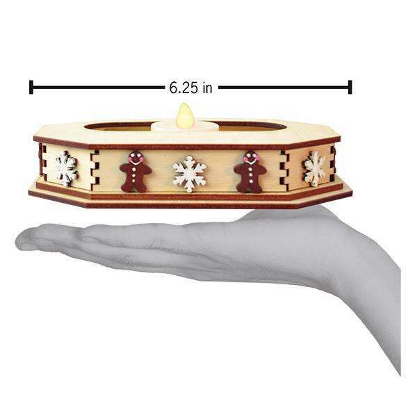 Old World Christmas Ginger Cottage Tealight Display - Snowflake (Large)