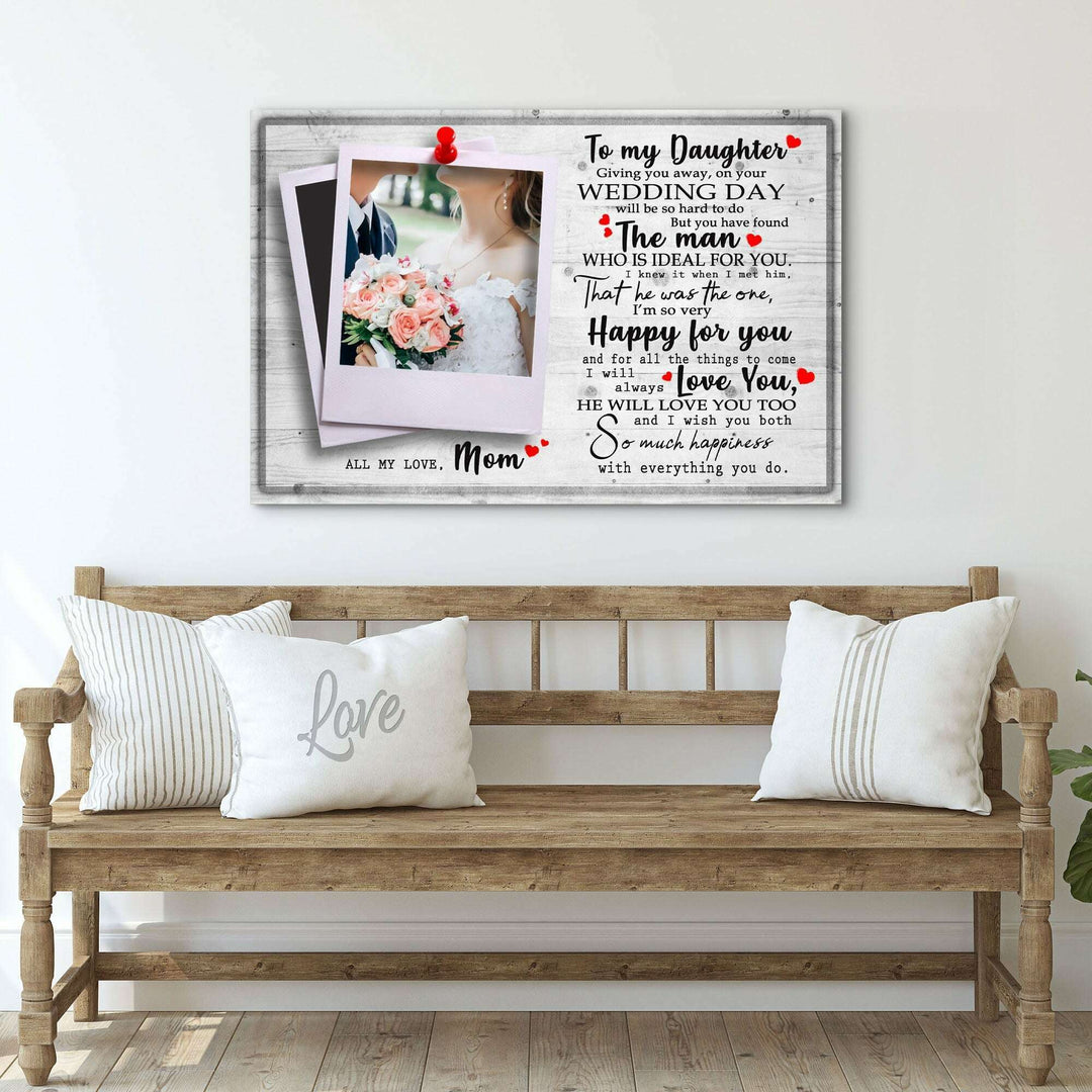To My Daughter Marriage Message Sign