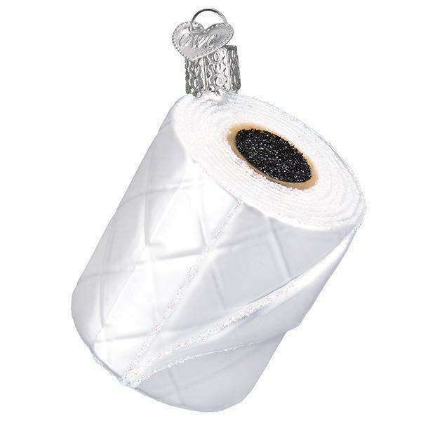 Old World Christmas Toilet Paper Blown Glass Ornament