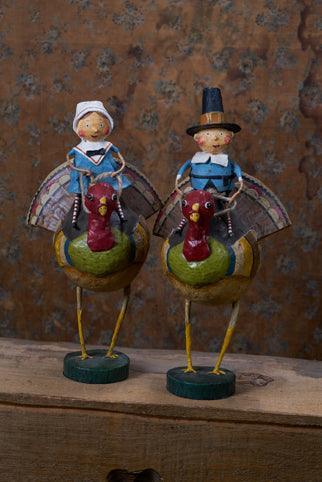 Tom & Goodie on Gobblers Lori Mitchell Collectible Figurine Set - Quirks!