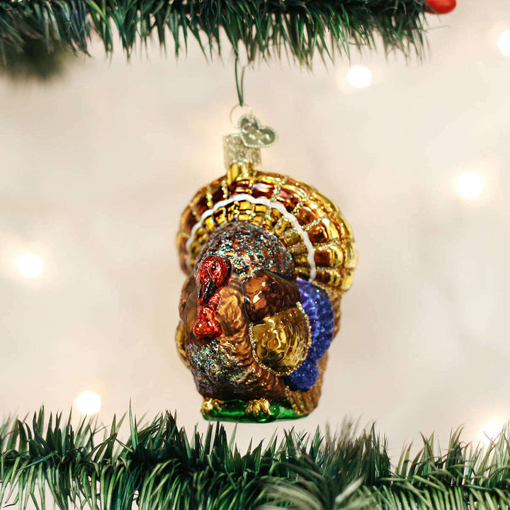 Old World Christmas Tom Turkey Blown Glass Ornament