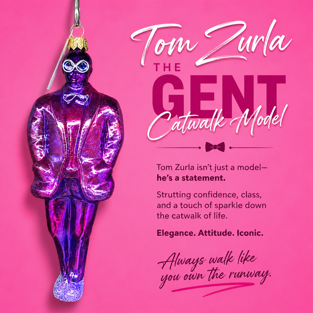 Tom Zurla Gent Catwalk Model Christmas Ornament