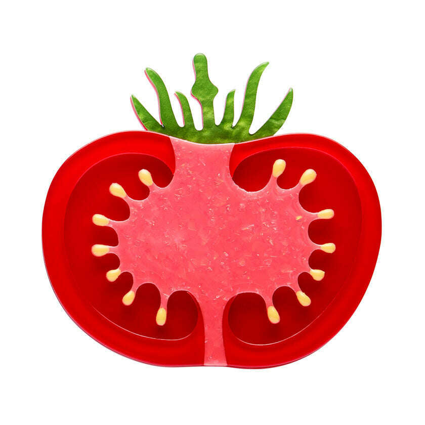 Tomato Time Brooch by Erstwilder Brooch