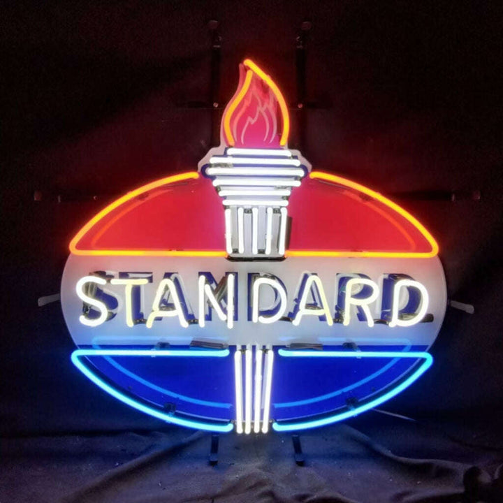 Torch with Standard Gasoline Neon Light Sign
