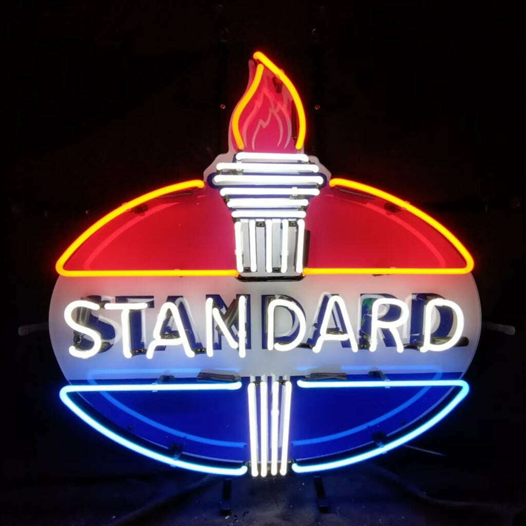 Torch with Standard Gasoline Neon Light Sign