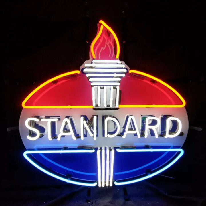 Torch with Standard Gasoline Neon Light Sign