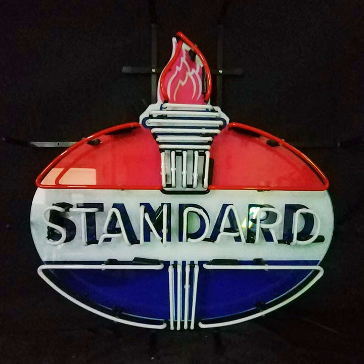Torch with Standard Gasoline Neon Light Sign