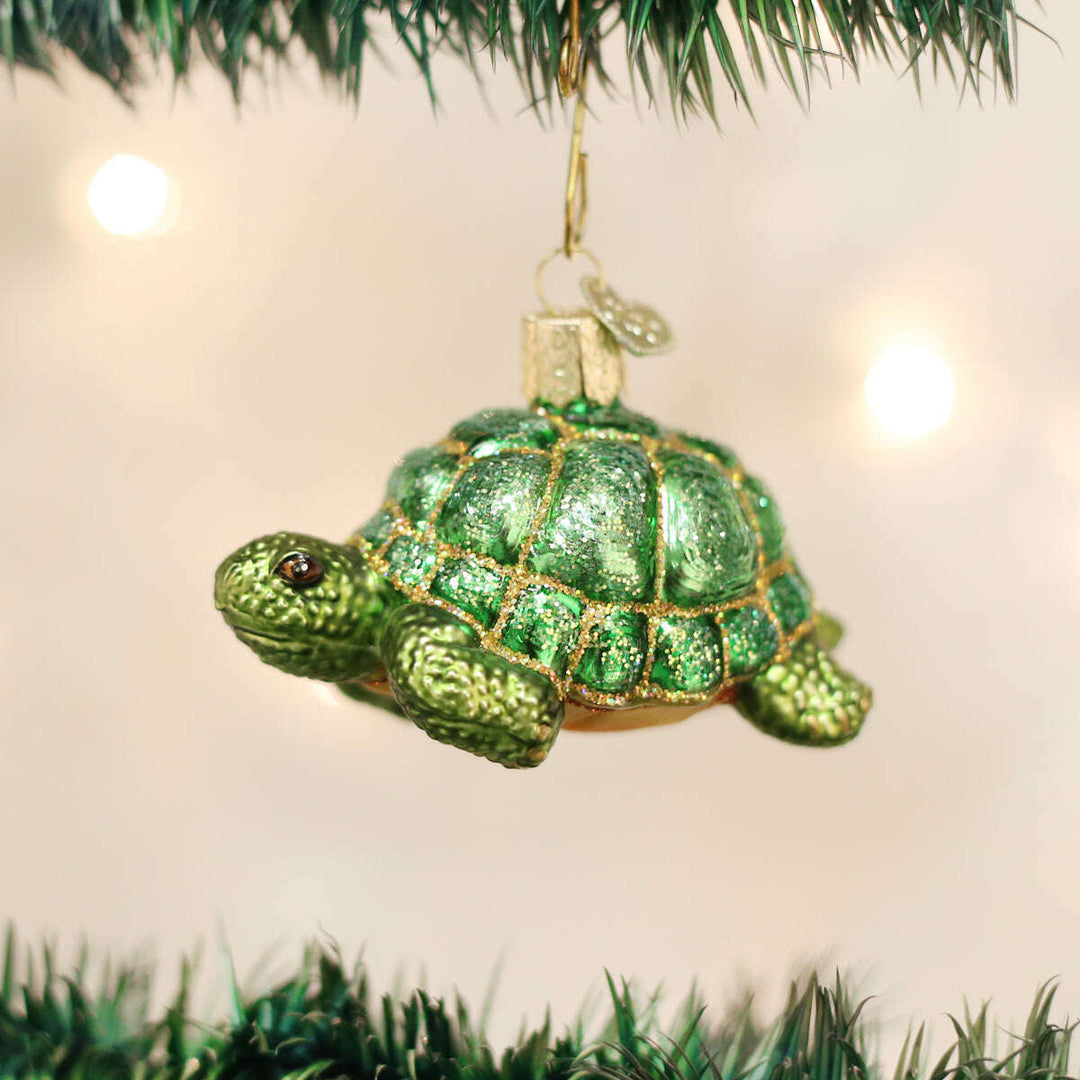 Old World Christmas Tortoise Blown Glass Ornament