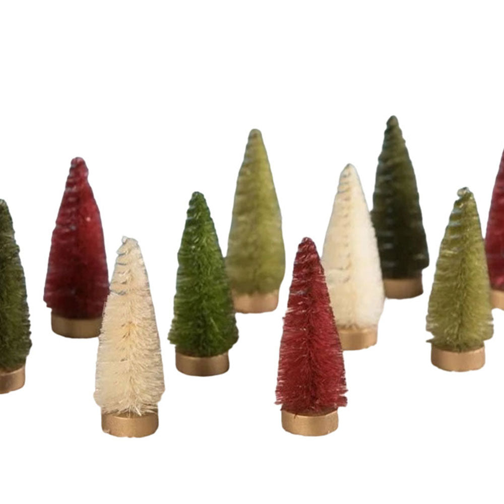 Traditional Bottle Brush Tree Set of 10 by Bethany Lowe Designs